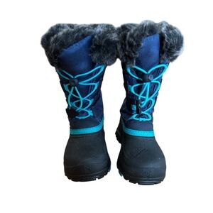 Kamik Snow Gypsy Snow Boot Little Girl Size 11 Winter Boots Blue/Teal